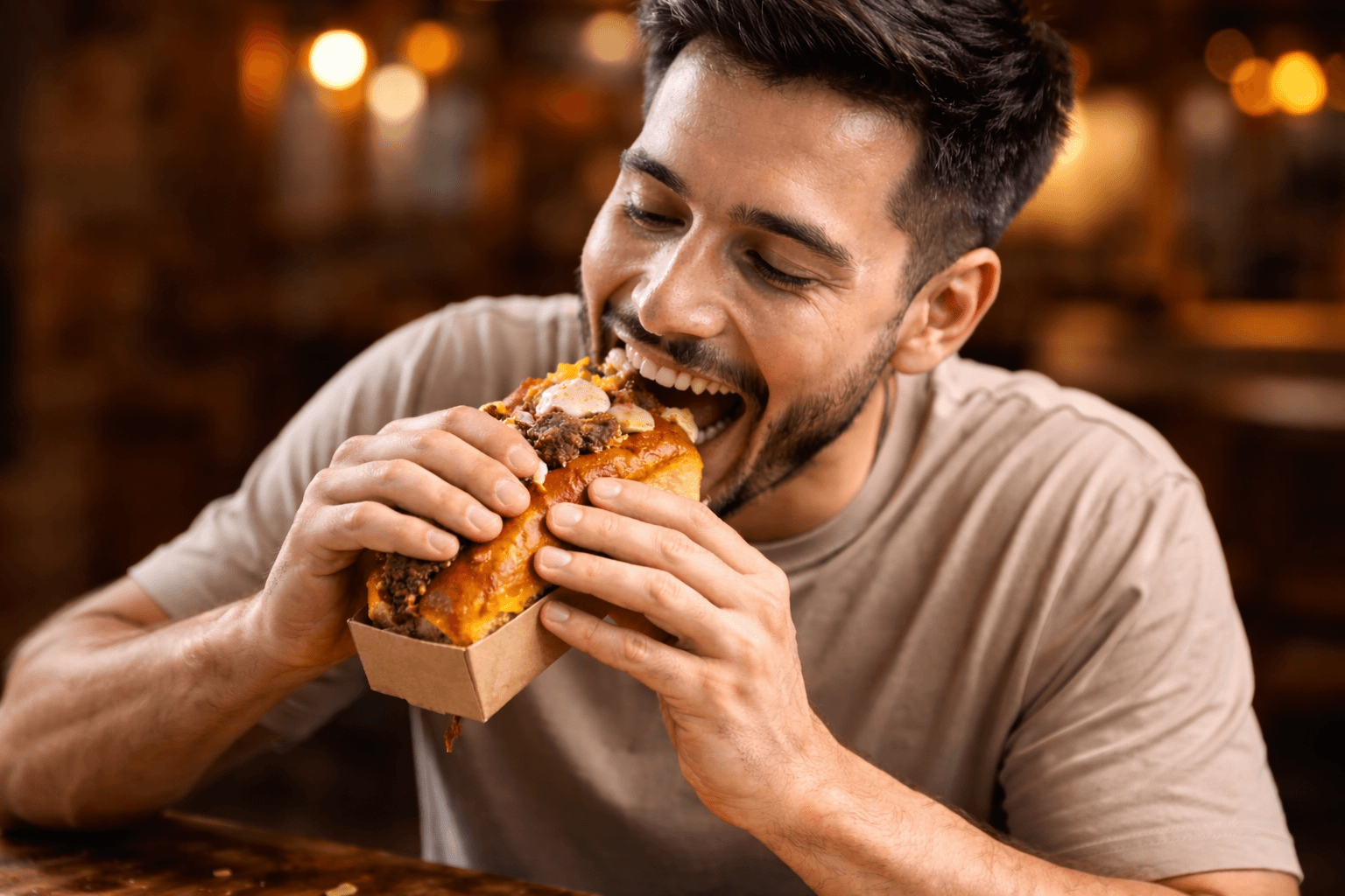 Dégustation du sandwich
