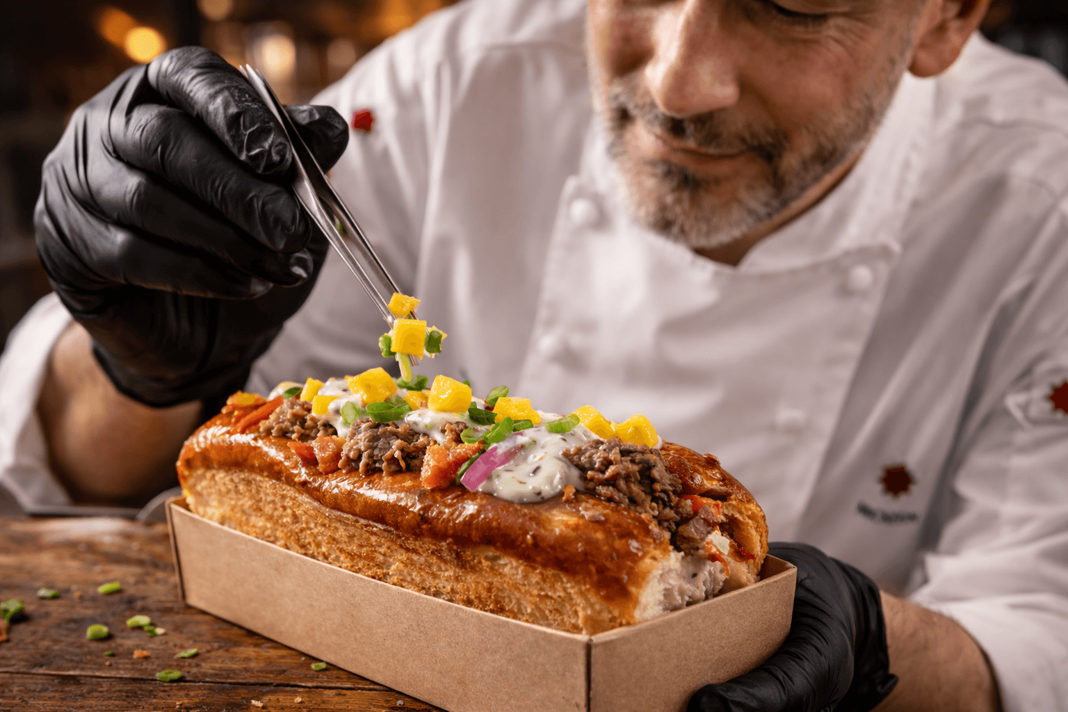 Assemblage gourmand en cuisine